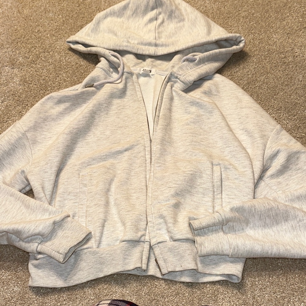 Garage Light Gray Knit Hoodie